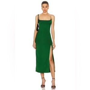 $985 JACQUEMUS
Notte embellished panelled sateen midi dress size 38/us 6